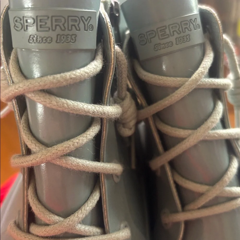 Sperry Mint Green Waterproof Ankle Rain Boots - Picture 3 of 5